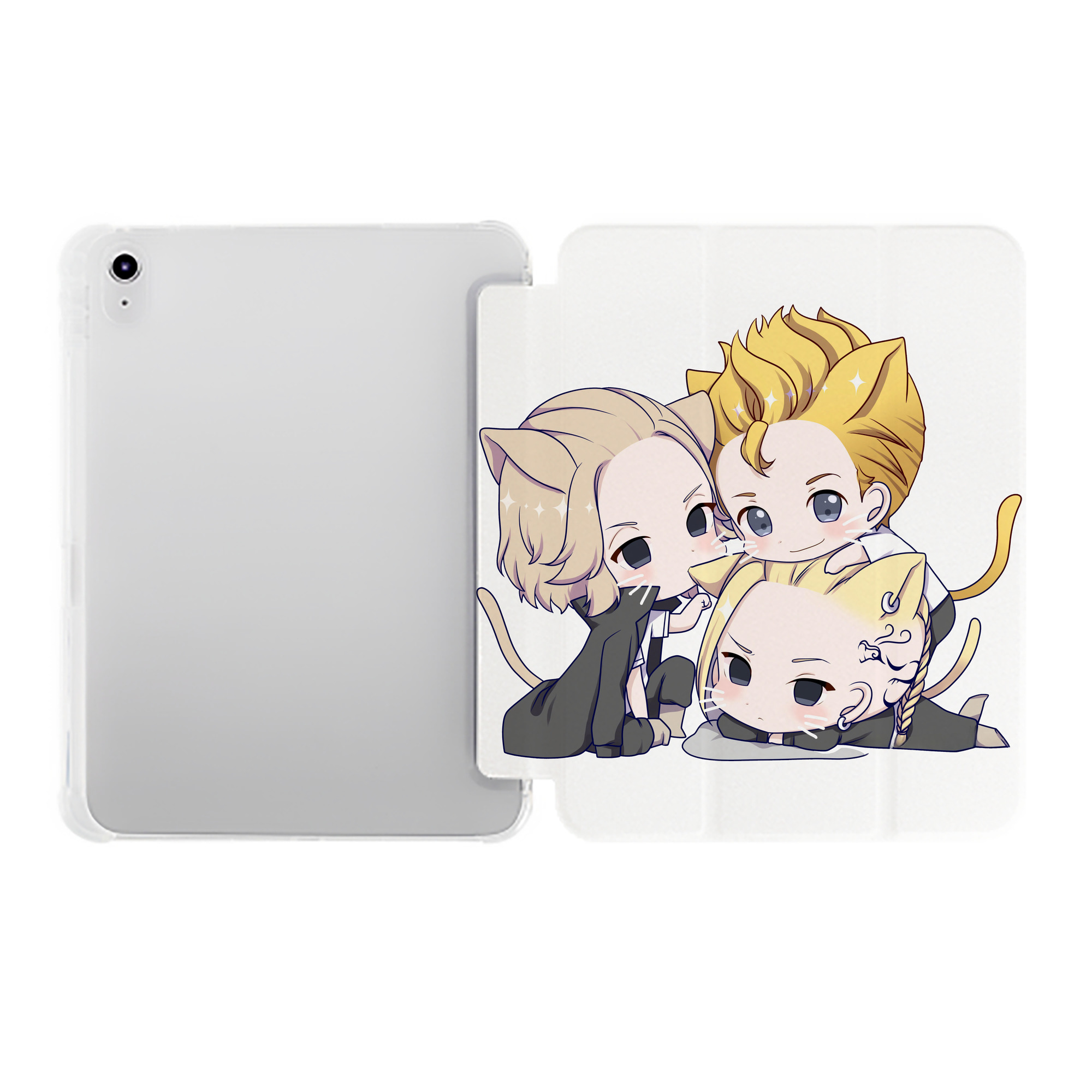 （画像用） 東京リベンジャーズ Tokyo Revengers IPad ケース ペン収納付き 三つ折りスタンド PUレザー×シリコン 対応機種9.5/10.5/10.9インチ